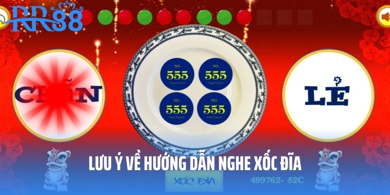 Lưu ý về hướng dẫn nghe xốc đĩa